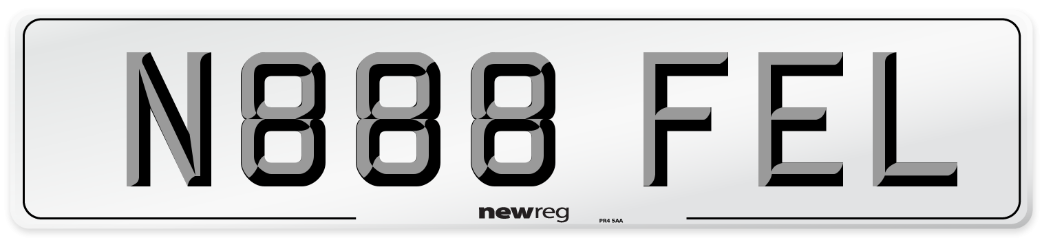 N888 FEL Number Plate from New Reg